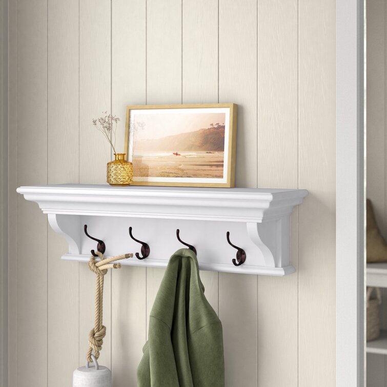 White wall rack with hooks new arrivals